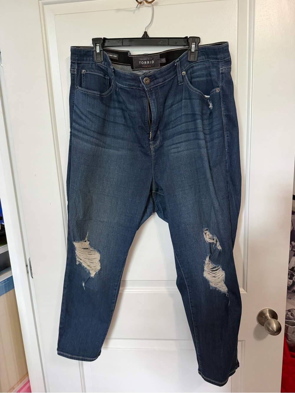 torrid Men's Dark Wash Distressed Relaxed Jeans